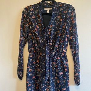BCBG Navy blue floral romper